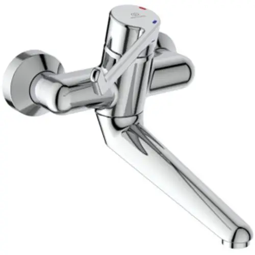 Ideal Standard-Wandeinbauarmatur mit einem Hebel und Auslauf. Ausführung in Chrom, klar strukturiert mit einem modernen Design.